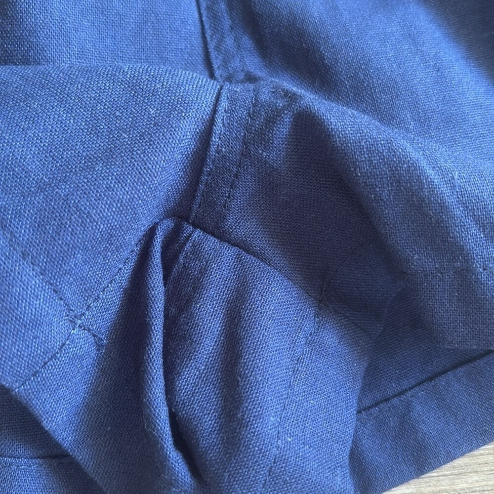Mint Women's‎ Size Small Shorts Navy Blue Cotton Linen Blend  Vacation Resort - Picture 6 of 12